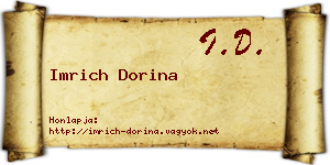 Imrich Dorina névjegykártya